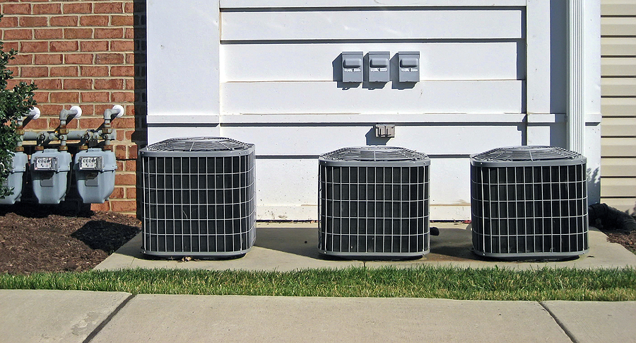 Three Air Conditioning Units and Power Meters